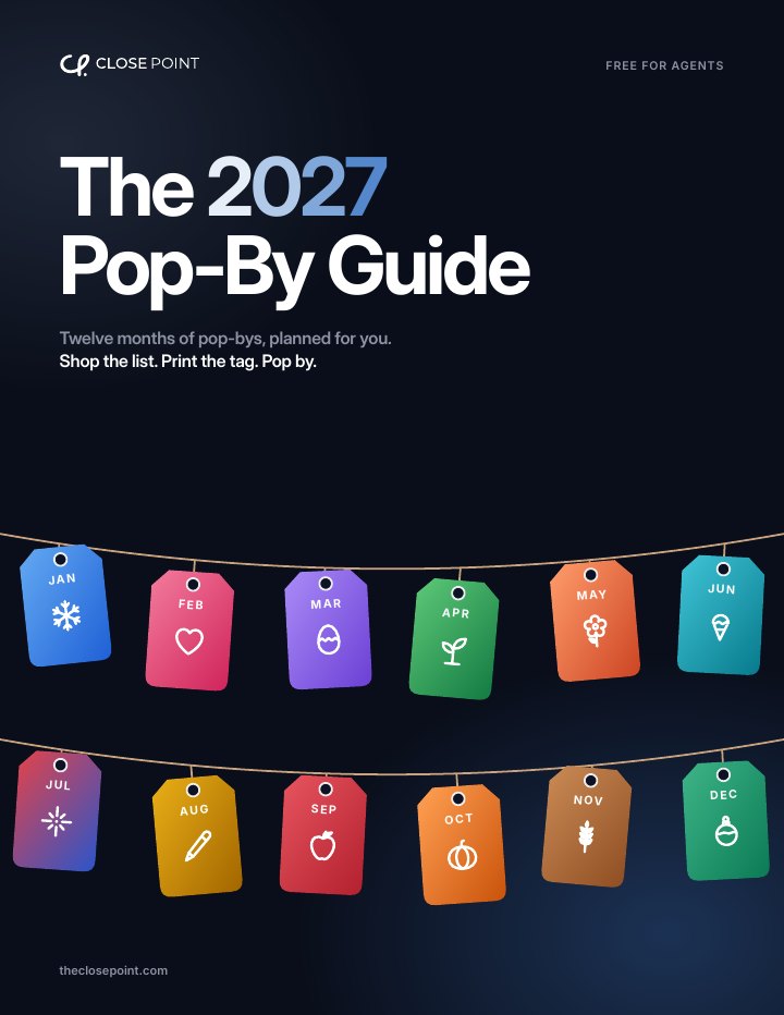 Cover of the 2027 Pop-By Guide from Close Point